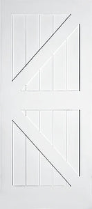 AUTHENTIC BARN DOORS-"K" Style White Primed