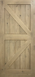 Barn Door "K" Style 42" x 96" Knotty Alder