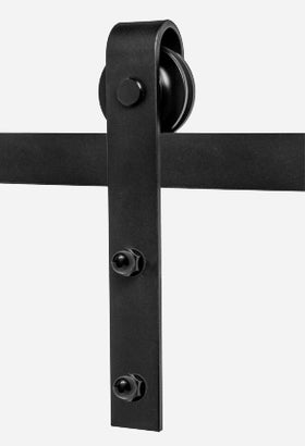 Bent Strap Barn Door Hardware Kit-Matte Black