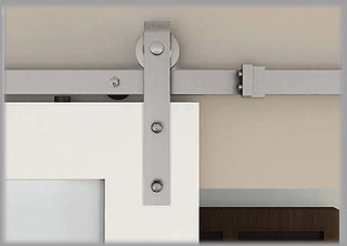 Bent Strap Barn Door Hardware Kit-Stainless Steel