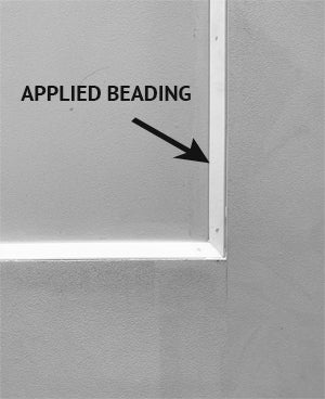 FLAT 2-PANEL DOORS, BEVELED BEADING - MINOR BLEMISH