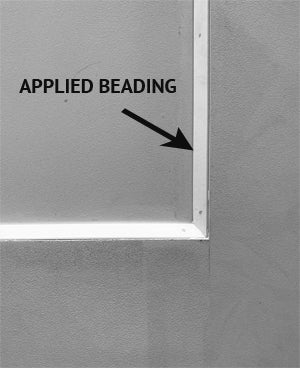 FLAT 4-PANEL DOOR, BEVELED BEADING - MINOR BLEMISH