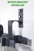 Set of Brackets to Create Bypass Barn Door System-3