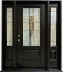 "Cuzco" Design Entry Systems-Two Sidelites, Black Exterior-1