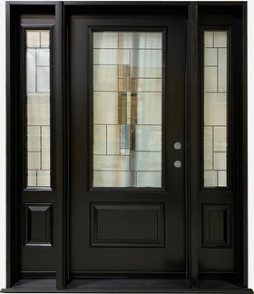 "Cuzco" Design Entry Systems-Two Sidelites, Black Exterior - 0