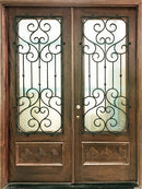 "GLASGOW" MAHOGANY DOUBLE FRONT DOORS 6FT. WIDE-1