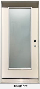 Fiberglass Entry Door-Full Length Frosted Glass-36" x 80" Left Hinge