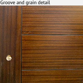 FLUSH GROOVED SOLID CORE DOOR MAHOGANY 30" X 96" - 0