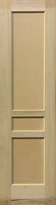 Flat Panel Style Doors-Poplar-3 Panel Design, 1 3/4" Thick