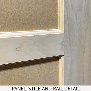 Flat Panel Style Doors-Poplar-3 Panel Design, 1 3/4" Thick