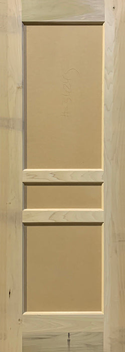 Flat Panel Style Doors-Poplar-3 Panel Design, 1 3/4" Thick