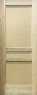 Flat Panel Style Doors-Poplar-3 Panel Design, 1 3/4" Thick-1