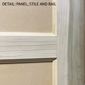 Flat Panel Door 4-Panel Design 28" x 84" x 1 3/4" Poplar