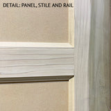 Flat Panel Door 4-Panel Design 28" x 84" x 1 3/4" Poplar