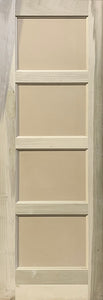 Flat Panel Door 4-Panel Design 28" x 84" x 1 3/4" Poplar