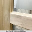 Unique 4-Panel Door Frosted Glass with Clear Border 28" x 96"-3