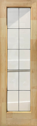 French 10-Lite Clear Beveled Glass Zinc Caming 24 x 80-1