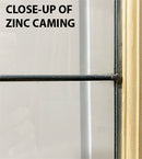 French 10-Lite Clear Beveled Glass Zinc Caming 24 x 80-2