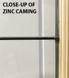 French 10-Lite Clear Beveled Glass Zinc Caming 24 x 80 - 0