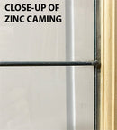 French 15-Lite Clear Beveled Glass Zinc Caming 24 x 80 ONE ONLY-2