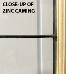 French 15-Lite Clear Beveled Glass Zinc Caming 24 x 80 ONE ONLY - 0