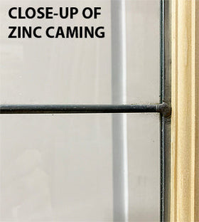 French 15-Lite Clear Beveled Glass Zinc Caming 24 x 80 ONE ONLY - 0