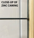 French 15-Lite Clear Beveled Glass Zinc Caming 24 x 80