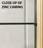 French 10-Lite Clear Beveled Glass Zinc Caming 24 x 80