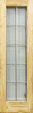 French 10-Lite Clear Beveled Glass Aluminum Caming 24 x 80