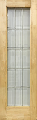 French 15-Lite Clear Beveled Glass Zinc Caming 24 x 80 ONE ONLY-1
