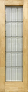 French 15-Lite Clear Beveled Glass Zinc Caming 24 x 80 ONE ONLY