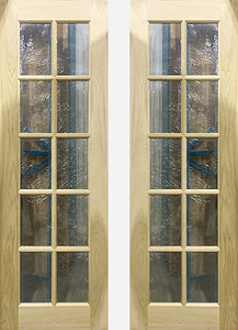 Pair of French Doors 10-Lite Beveled Glass 24 7/8" x 79"