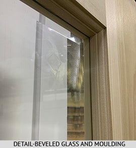 French 1-Lite Clear Beveled Glass Door 30" x 84" Poplar - 0