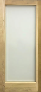 French 1-Lite Acid Etch Glass Door 36" x 84" Poplar