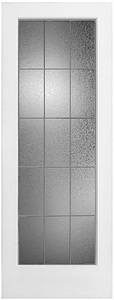 French Door 28" x 84" 15-Lite Gluechip Frosted Glass