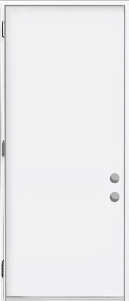 Flush Steel Insulated Utility Entry Doors, 80" Tall