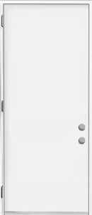 Flush Steel Insulated Utility Entry Doors, 80" Tall-4
