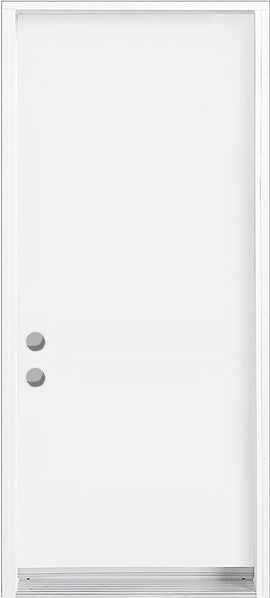 Flush Steel Insulated Utility Entry Doors, 80" Tall