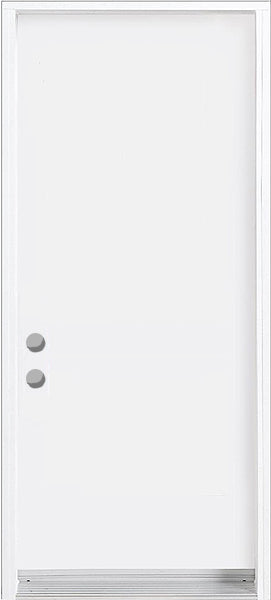 Flush Steel Insulated Utility Entry Doors, 80" Tall