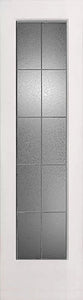 French Door 10-Lite Gluechip Frosted Glass Zinc Caming 24" x 80" ONE ONLY