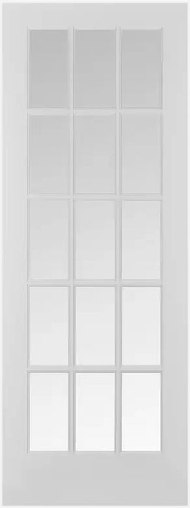 French Interior Wood Grill Doors Clear Glass.