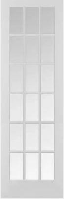 French Interior Wood Grill Doors Clear Glass.-5