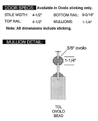 French Doors-Wood Grill 18-Lite Clear BEVELED Glass 96" Tall - 0