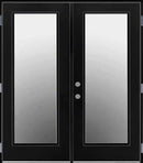 French Patio Doors with Clear Glass-Black Exterior-4