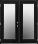 French Patio Doors with Clear Glass-Black Exterior-3