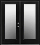 French Patio Doors with Clear Glass-Black Exterior-1