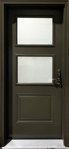 3-PANEL STYLE ENTRY DOOR 34" x 80" LEFT HINGE ACID ETCH GLASS