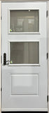 3-PANEL STYLE ENTRY DOOR 34" x 80" LEFT HINGE ACID ETCH GLASS