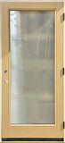 PREMIUM FLUSH GLAZED FIBERGLASS ENTRY DOOR-ACID ETCH 36" LEFT HINGE