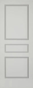 Raised 3 Panel Solid Doors Primed 96" Tall-1